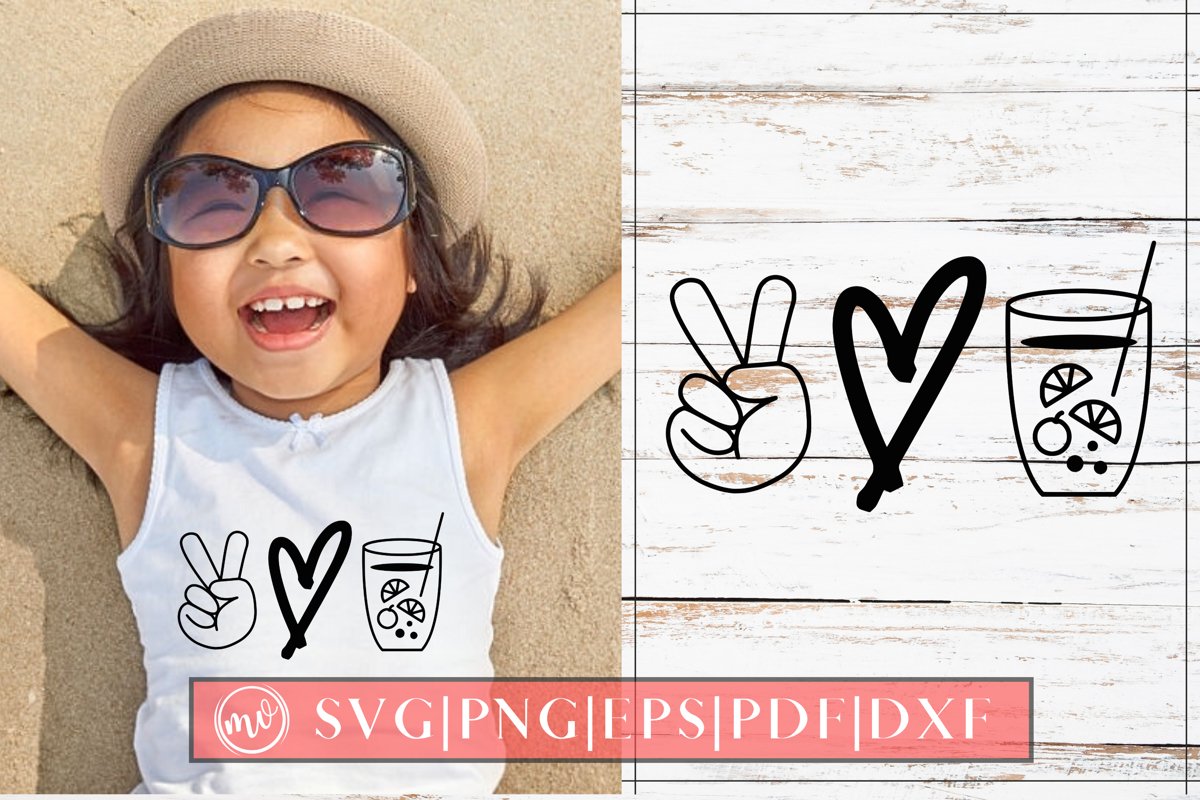 Peace Love Lemonade SVG Design Cut File example image 1