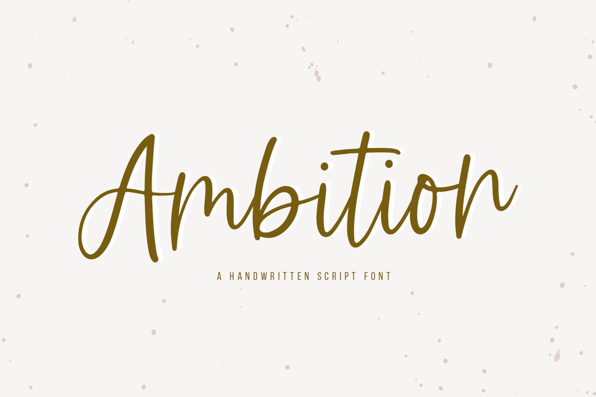Ambition - A Handwritten Script Font example image 1