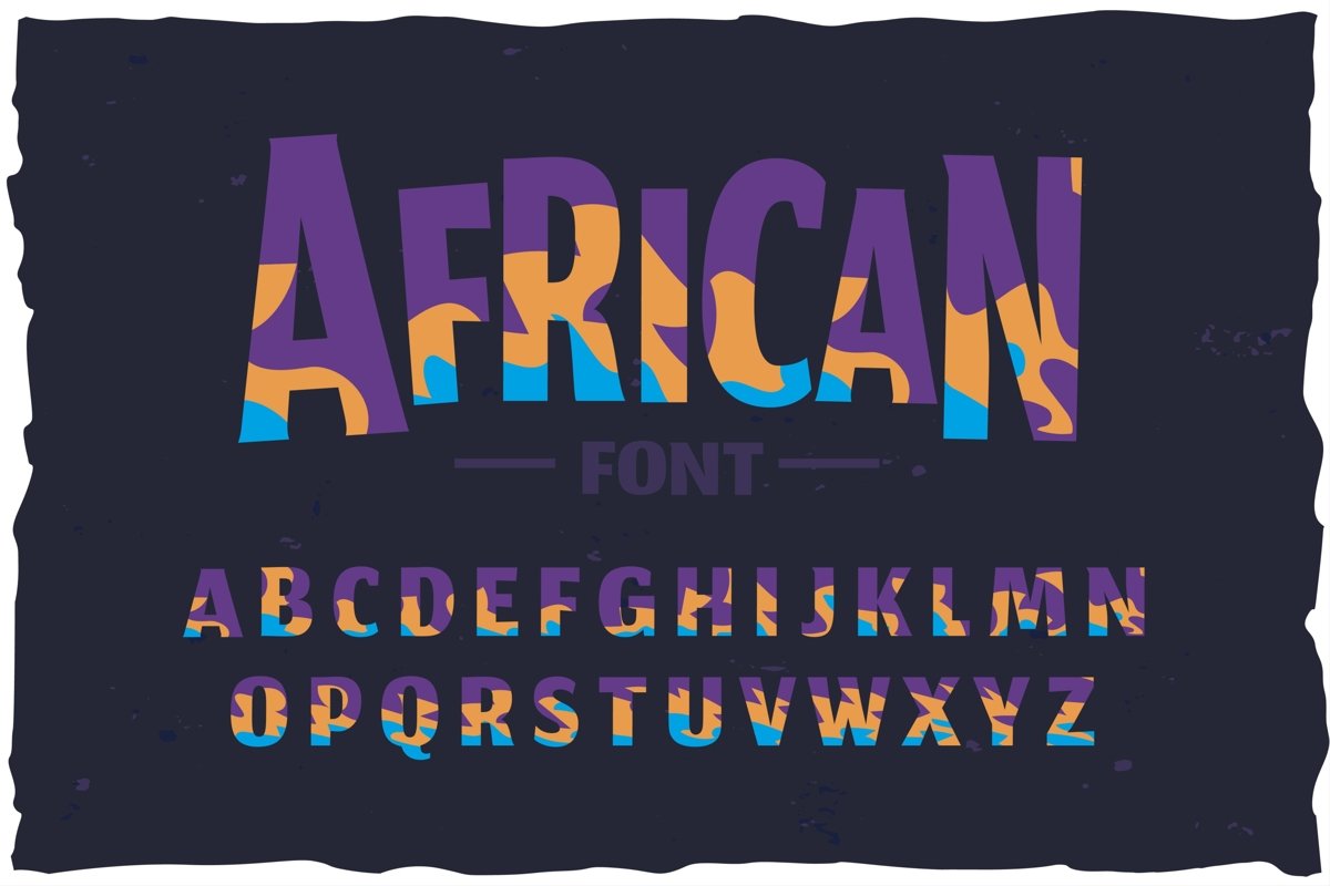 OTF color font! Funny african style example image 1