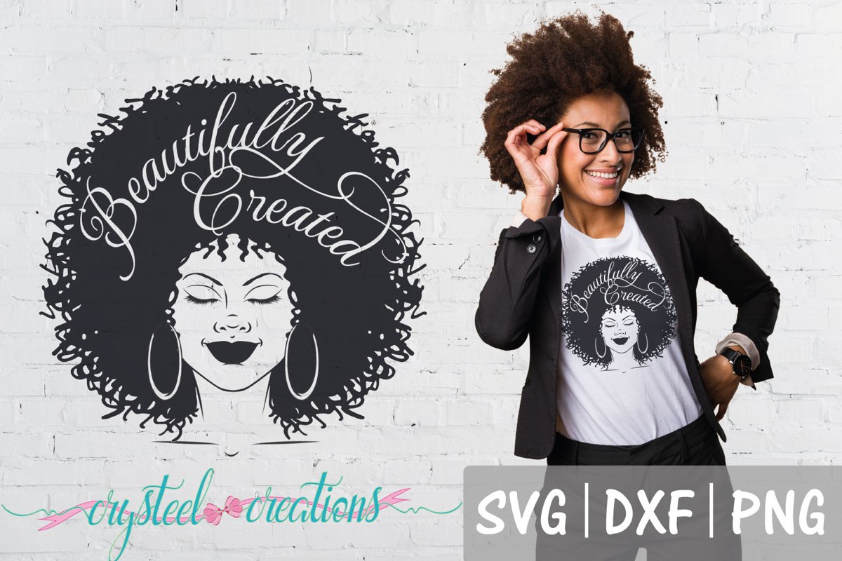 Beautifully Created Afro SVG, DXF, PNG example image 1