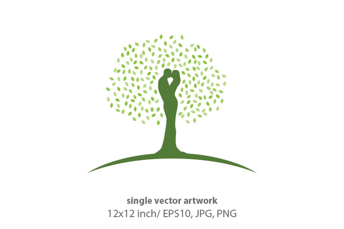 LOVERS TREE- single vector artwork example image 1