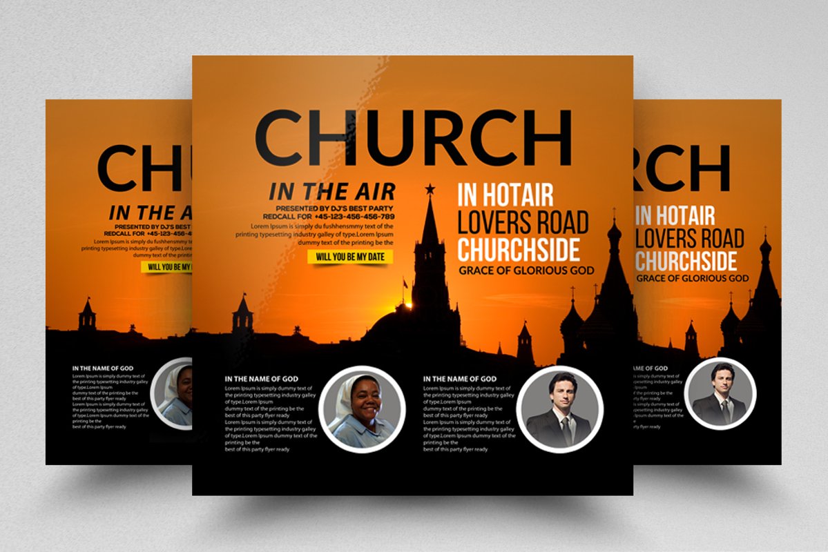Church Square Flyer/Poster example image 1