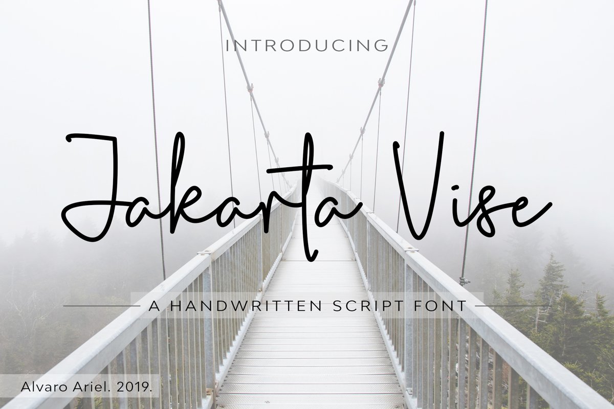 Jakarta Vise | Handwritten Script Font example image 1