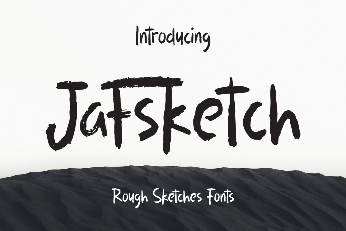 Jafsketch - Rough Sketches Font example image 1