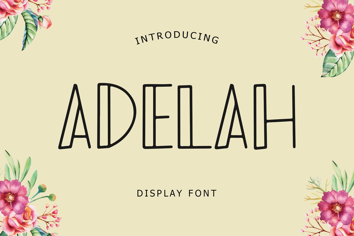 Adelah Display Font example image 1