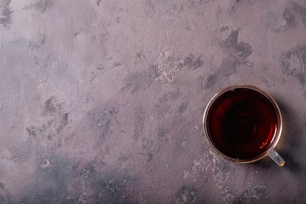 Black tea in glass cup example image 1