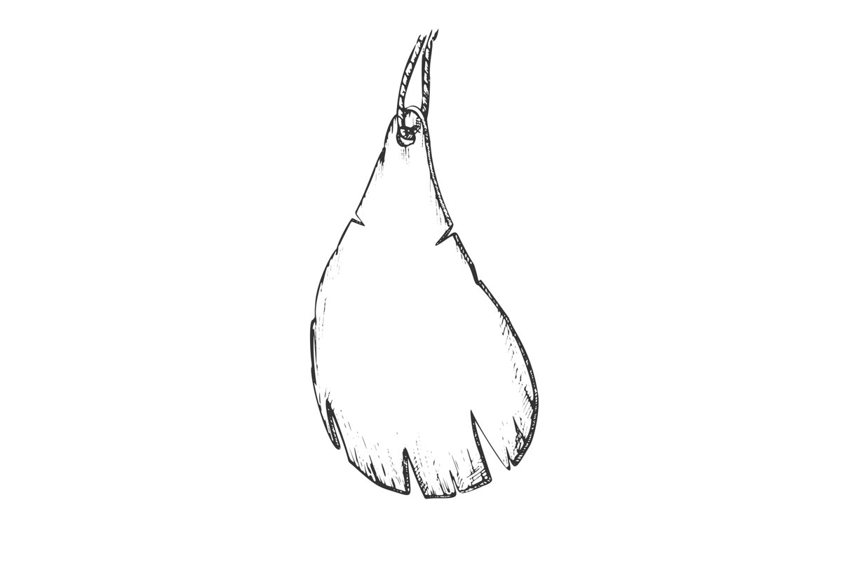 Label Paper Material In Drop Shape Ink Vector example image 1