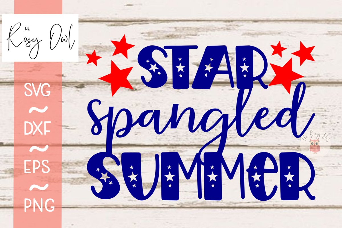 Star Spangled Summer Digital Cut File example image 1