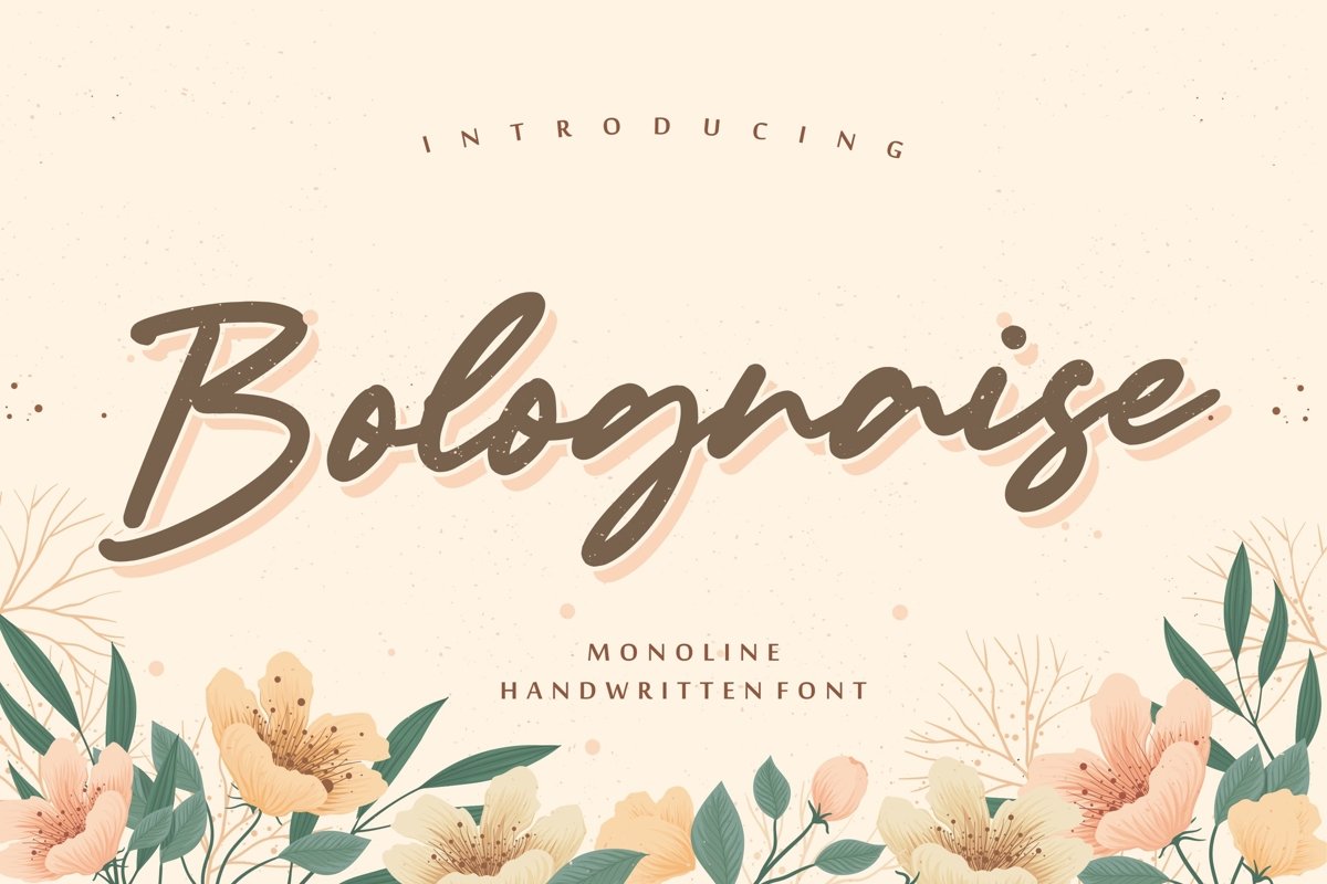 Bolognaise Monoline Handwritten Font example image 1