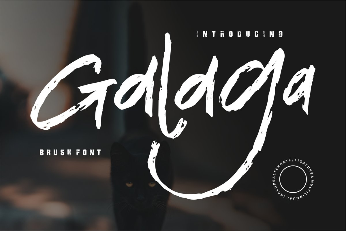 Galaga - Brush Font example image 1