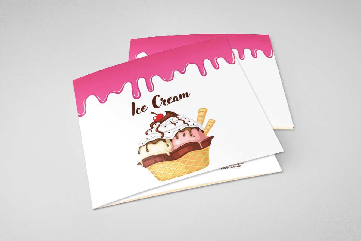 Ice Cream Square Trifold Brochure example image 1
