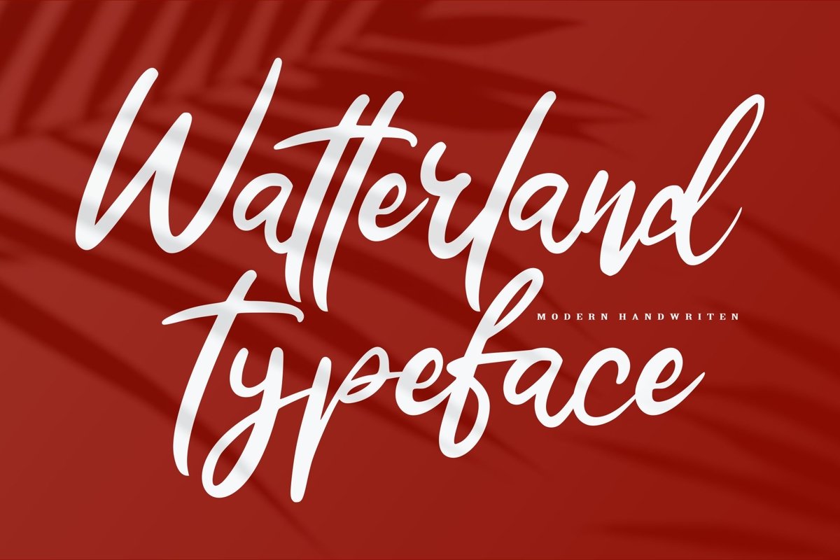 Watterland Typeface | Modern Handwriten Script example image 1