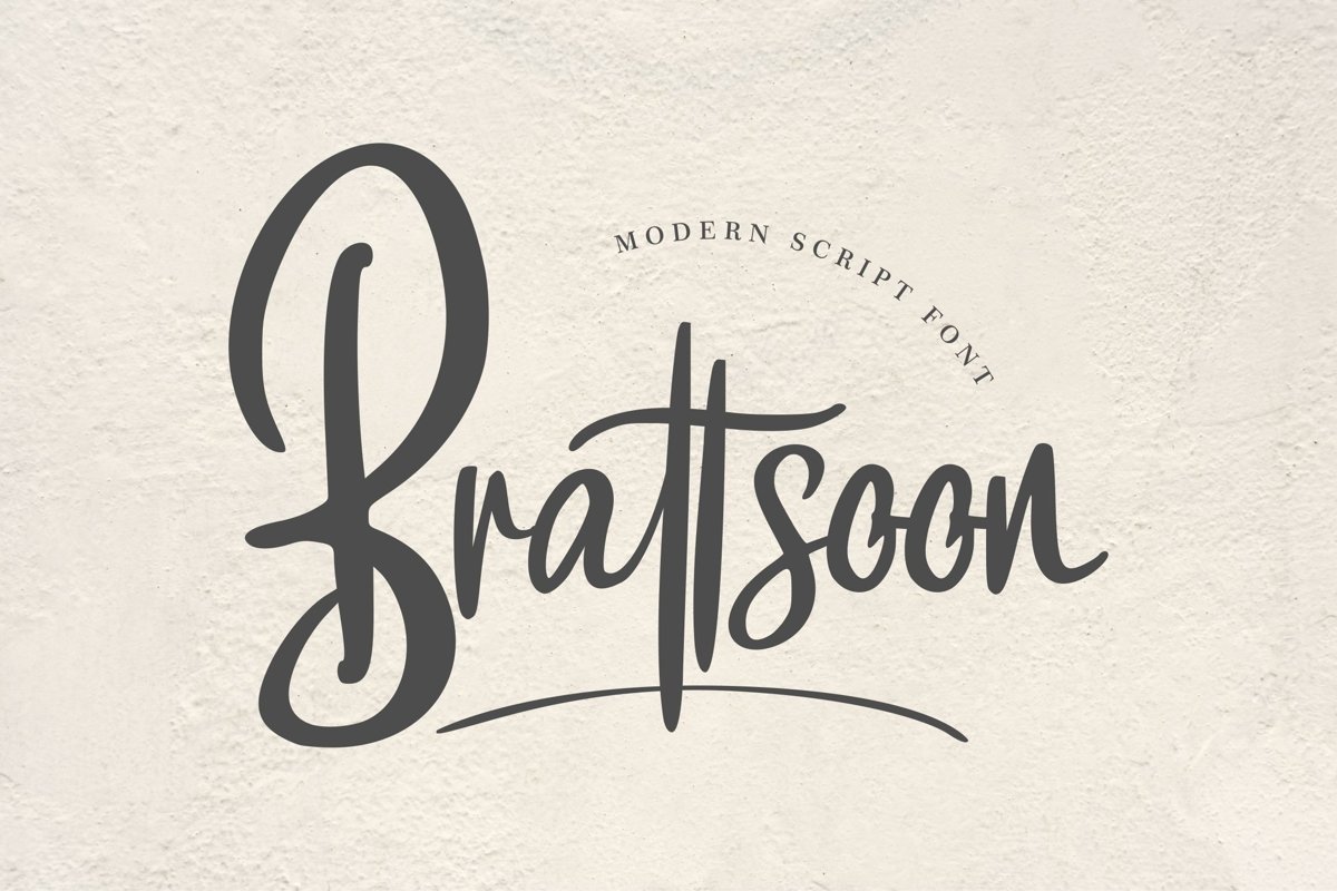 Brattsoon | Modern Script Font example image 1
