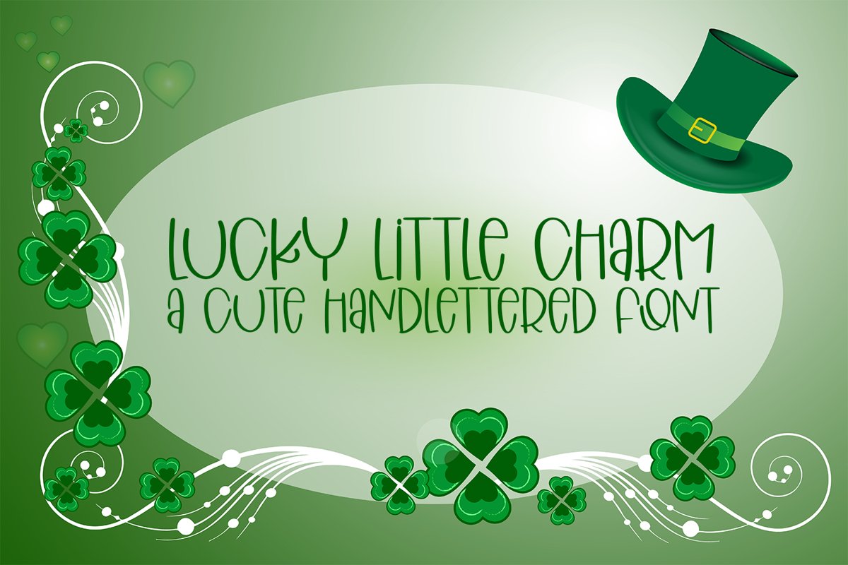 Lucky Little Charm - A Cute Hand-Lettered Font example image 1
