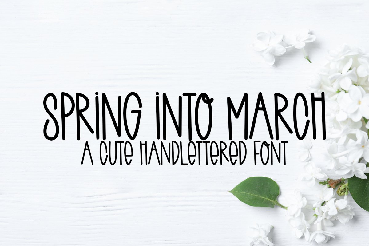 Spring Into March - A Quirky Handlettered Font example image 1