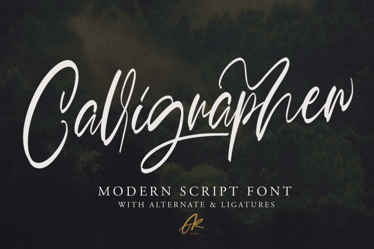 Calligrapher | Modern Script Font example image 1