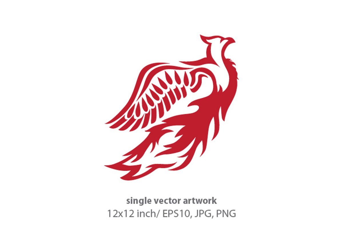 Phoenix Bird - single vector artwork example image 1