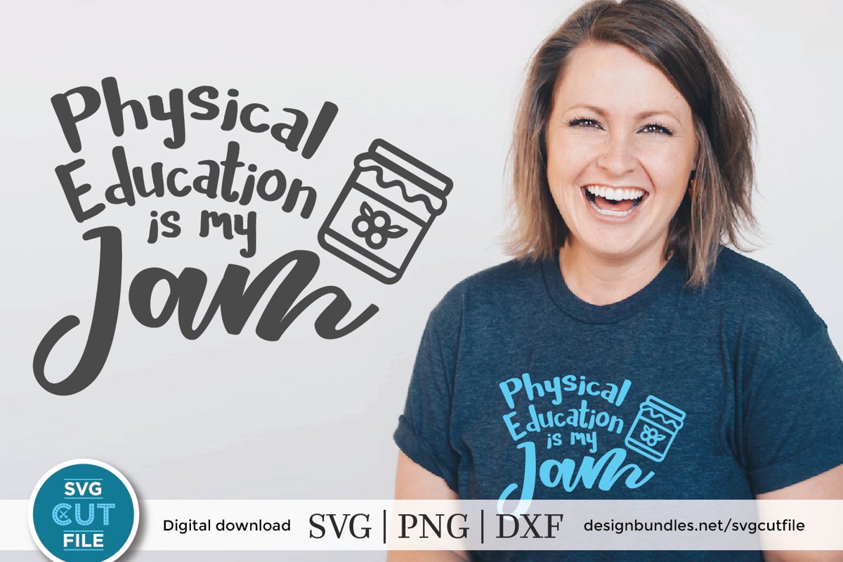 PE is my jam SVG - a physical education svg for crafters example image 1