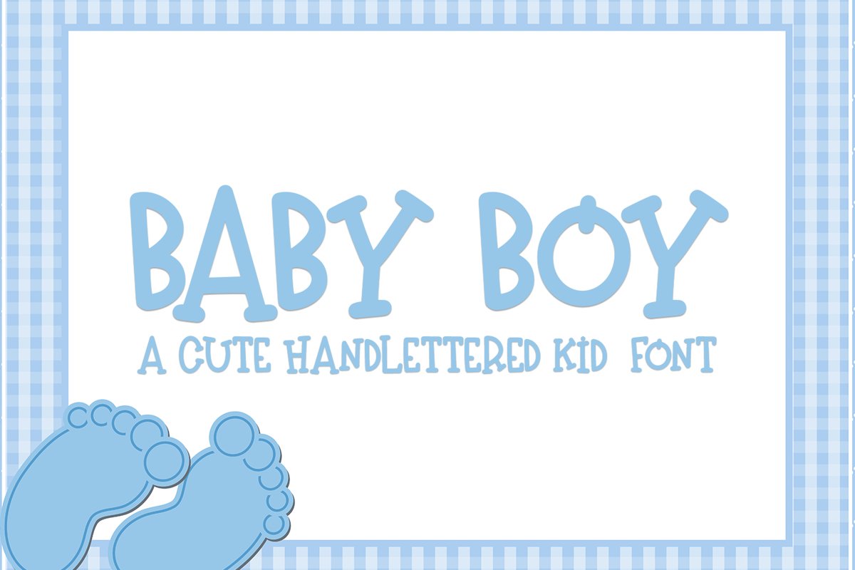 Baby Boy - A Hand-Lettered Kid Font example image 1