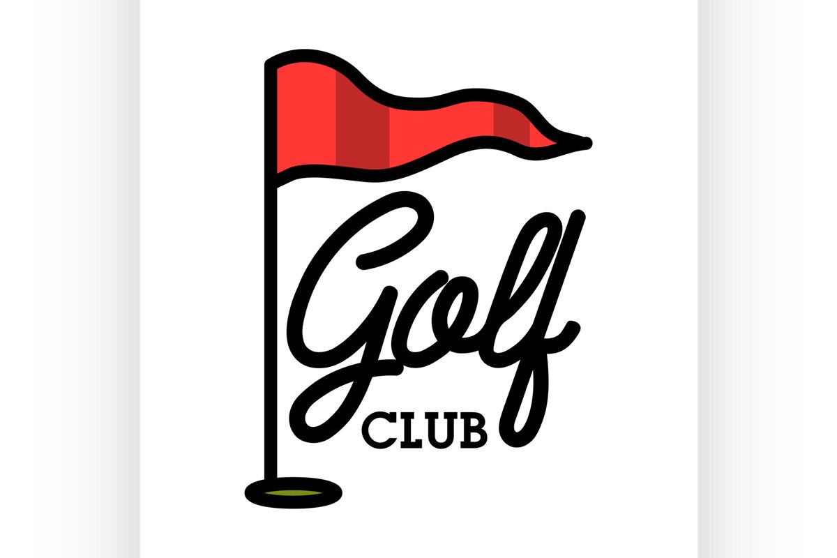 Color vintage golf club emblem example image 1