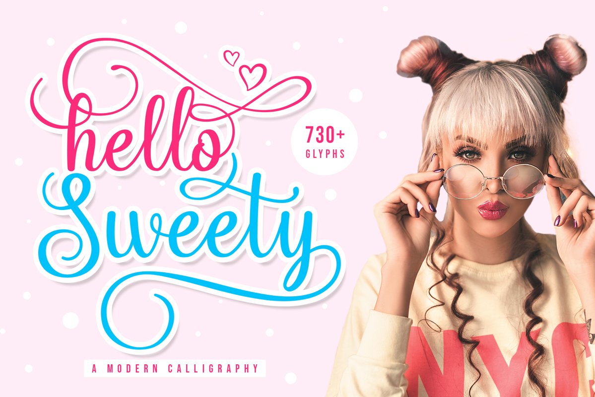 Hello Sweety // Script Font example image 1