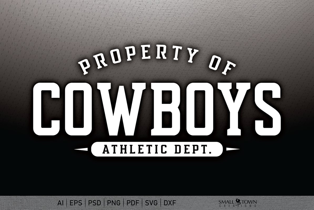 Cowboy, Cowboy Athletics, Cowboy svg, PRINT, CUT, DESIGN example image 1