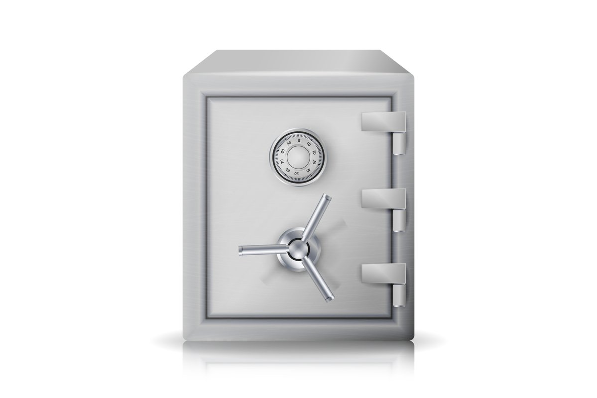 Metal Safe Realistic Vector. example image 1