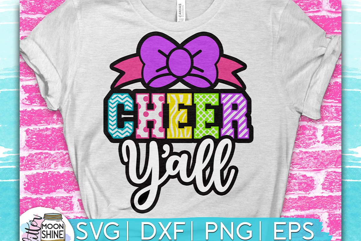 Cheer Y'all SVG DXF PNG EPS Cutting Files example image 1