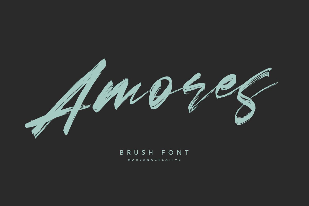 Amores Brush Signature Handmade Font Typeface example image 1