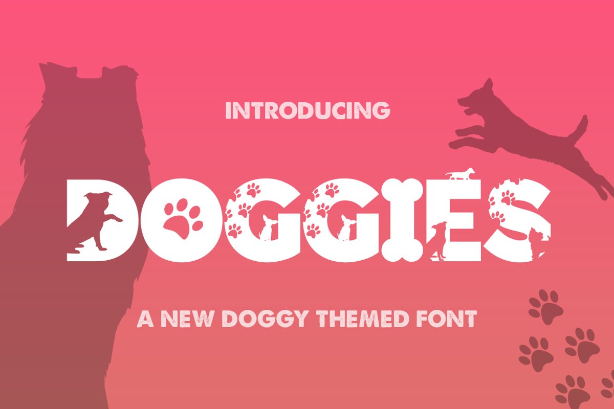 Doggies Silhouette Font example image 1