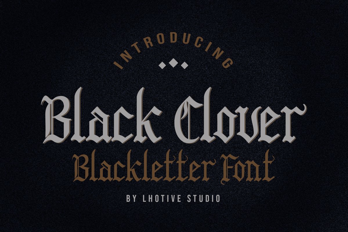 Black Clover | Blackletter Font example image 1