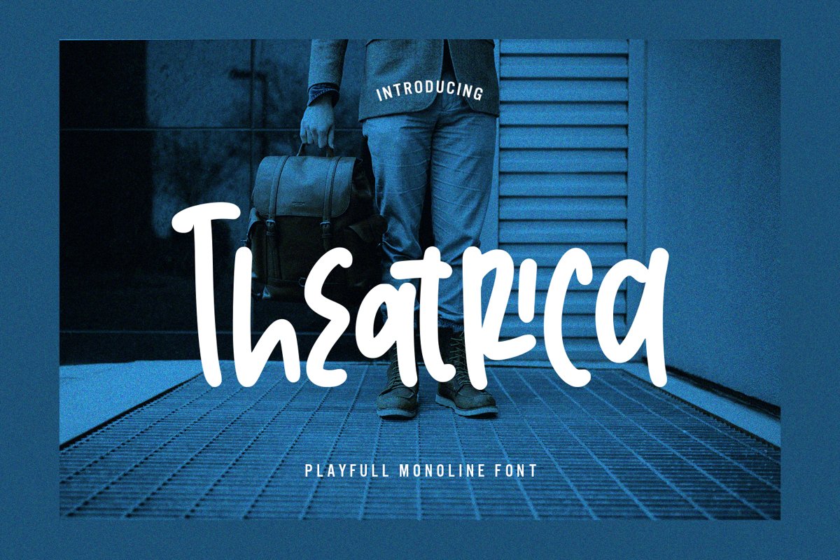 Theatrica - Playfull Monoline Font example image 1
