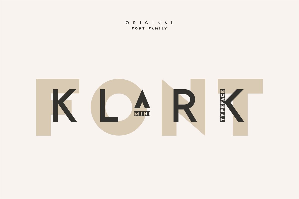 Klark. Sans serif font family. example image 1