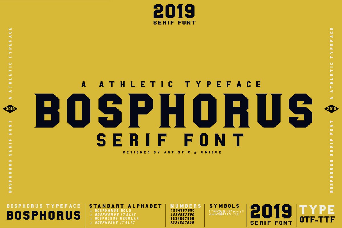 BOSPHORUS Serif font example image 1
