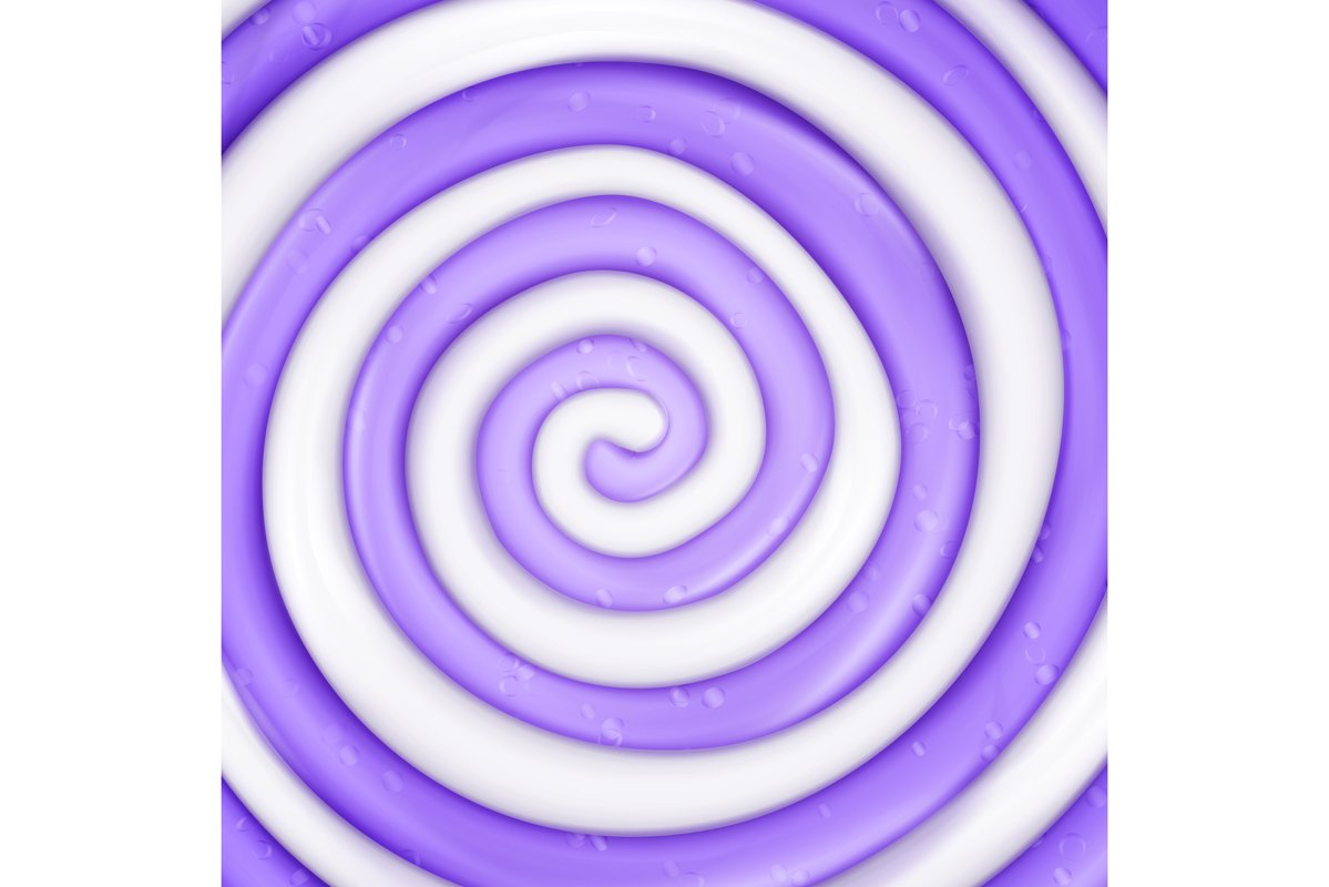Lollipop Vector Background. Realistic Candy Round Purple example image 1