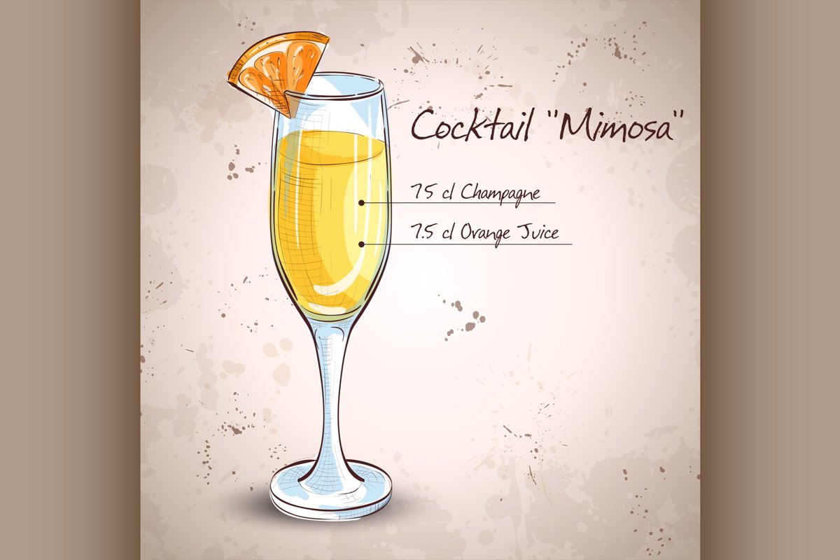 Cocktail alcohol Mimosa example image 1