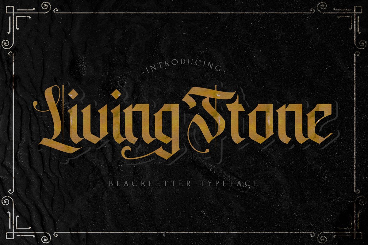Livingstone - Blackletter Decorative Font example image 1