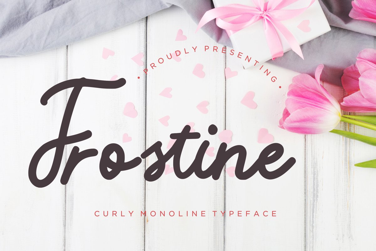 Frostine Monoline Typeface example image 1