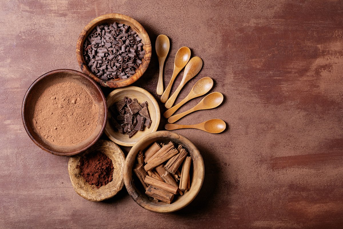 Wooden bowls with sweets example image 1