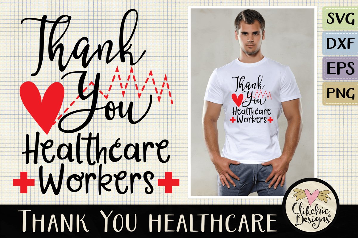 Thank You Healthcare Workers SVG - Healthcare Heroes example image 1