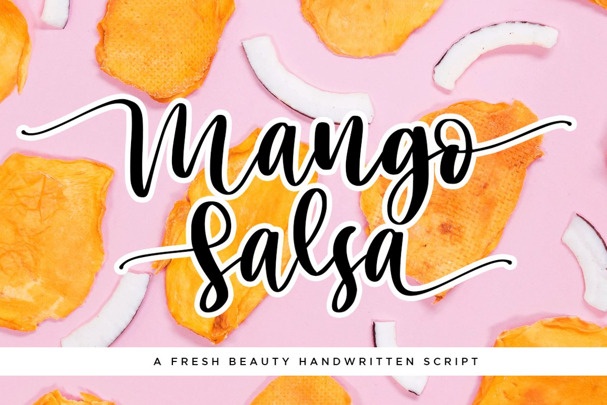Mango Salsa with Bouncy Handwritten Script Font Style example image 1