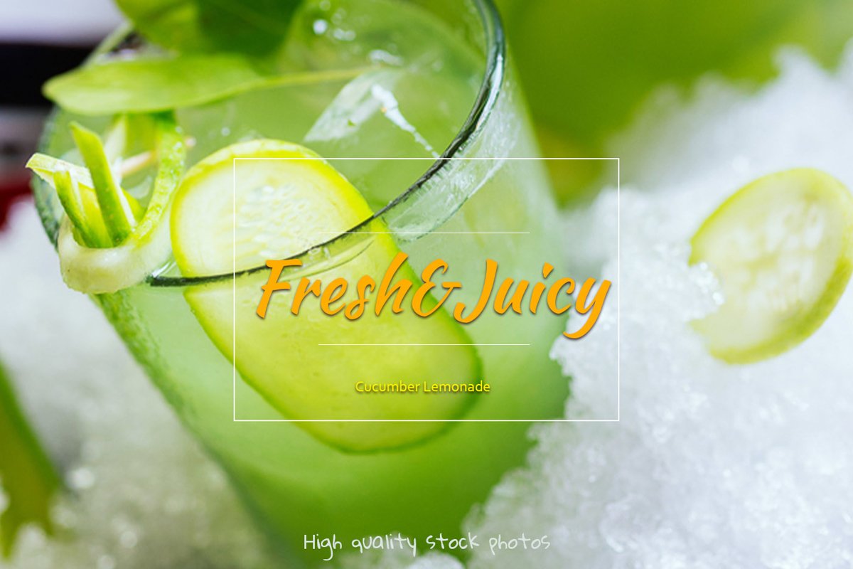 Cucumber Lemonade. Refreshing vegetable drink with mint. example image 1