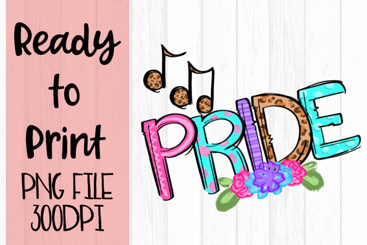 Doodle Pride Music Ready to Print example image 1