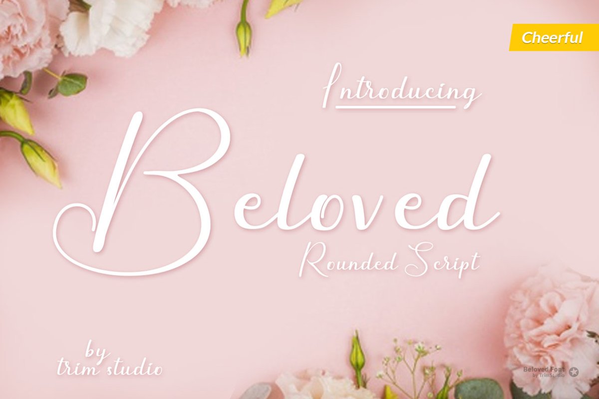 Beloved - Modern Script Calligraphy example image 1