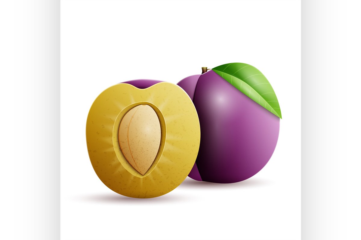 Whole and half plum example image 1