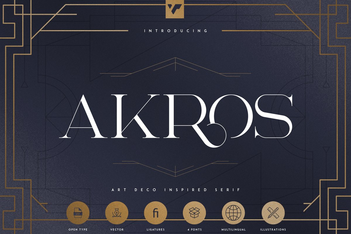 Akros - Art Deco Serif Extras example image 1