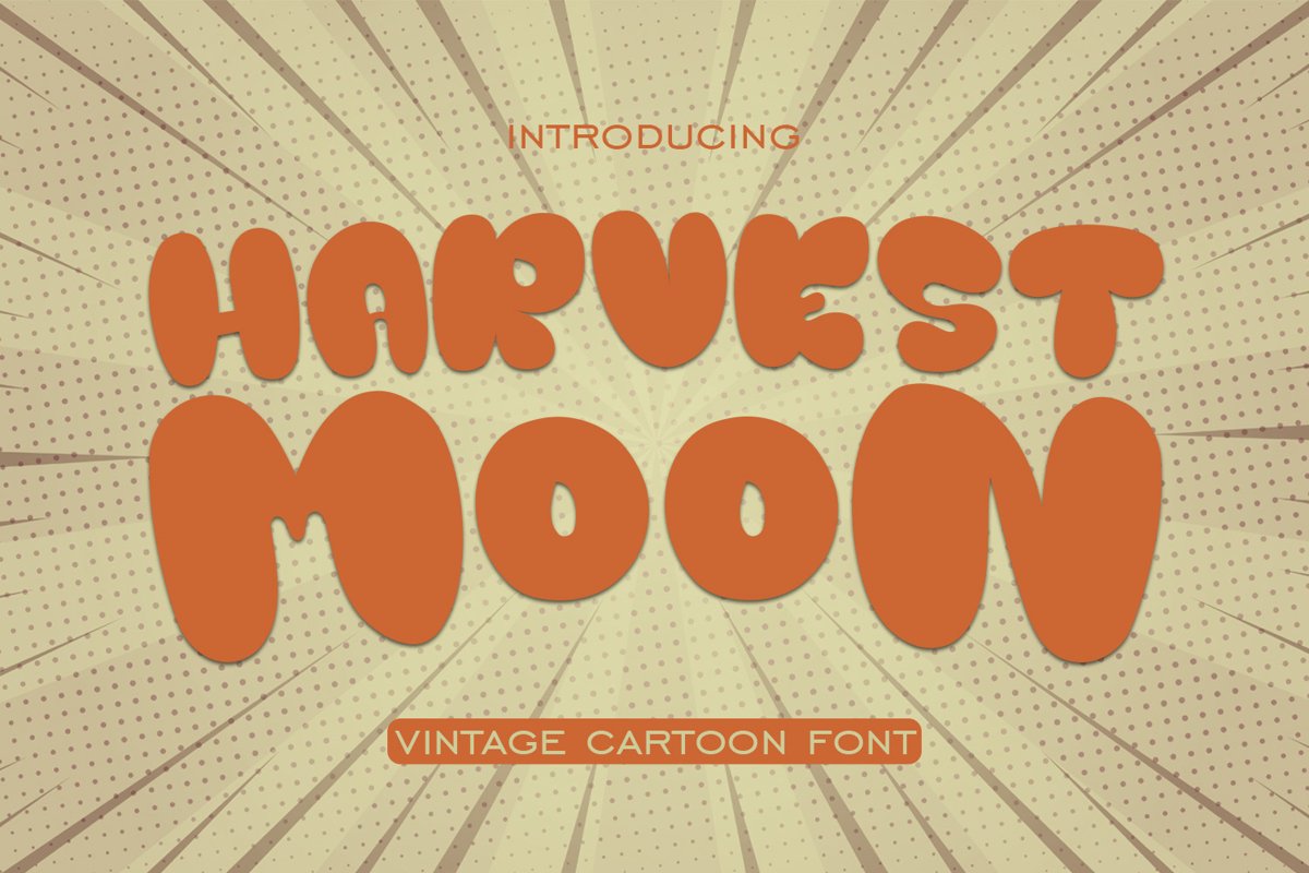 Harvest Moon Vintage Cartoon Font example image 1