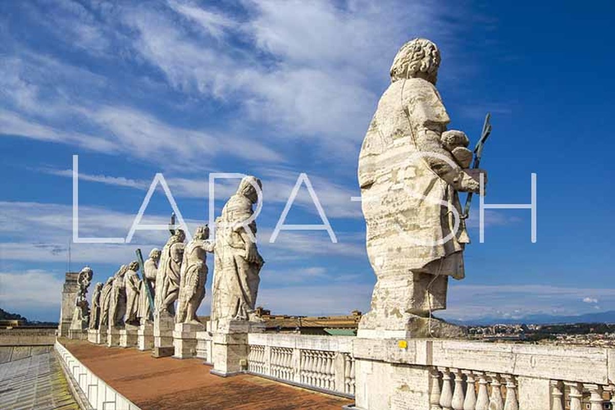 Eleven statues of apostles of Saint Peter's Basilica example image 1