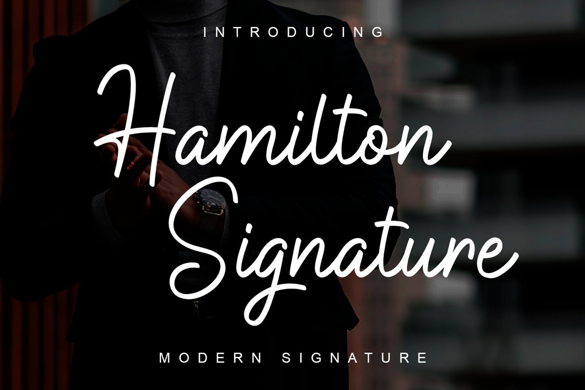 Hamilton Signature Font example image 1
