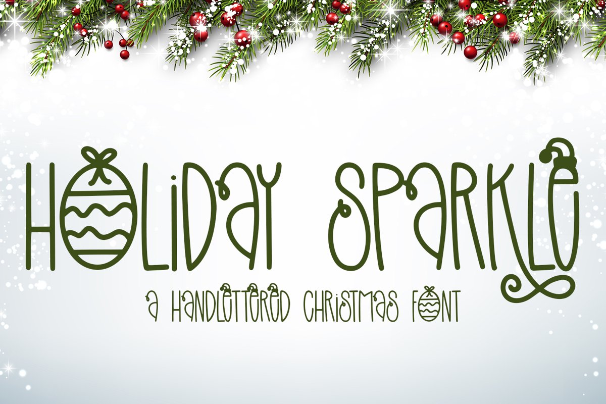 Holiday Sparkle - A Hand-Lettered Christmas Font example image 1